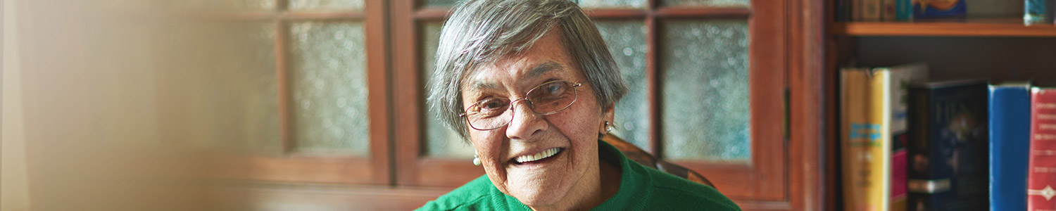 smiling elderly woman